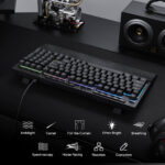 ⁦Redragon K515 Shiva 98 Wired RGB Membrane Gaming Keyboard - Black⁩ - الصورة ⁦3⁩