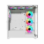 ⁦Twisted Minds Quantum Mid-Tower Two Panel Front & Left Side Tempered Glass Case with 7 ARGB Fans - White⁩ - الصورة ⁦3⁩