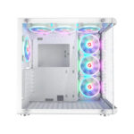 ⁦GameOn Emperor Arctic III Series Mid Tower Two Panel Front & Left Side Tempered Glass Case with 7 ARGB Fans - White⁩ - الصورة ⁦3⁩