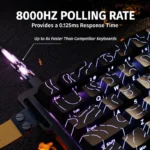 ⁦Attack Shark X68HE Wired Mechanical Gaming Keyboard - Rapid Trigger, Hall Effect Switches, RGB Lighting  BLACK⁩ - الصورة ⁦4⁩