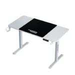 Twisted Minds Paradox Adjustable Gaming Desk, 120x60 cm, with Cup Shelf, Headphone Hook, Mousepad-WHITE