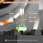 ⁦Attack Shark R82 HE Rapid Trigger 75% Wired 8KHz Magnetic Keyboard With 0.005mm RT - Black⁩ - الصورة ⁦5⁩