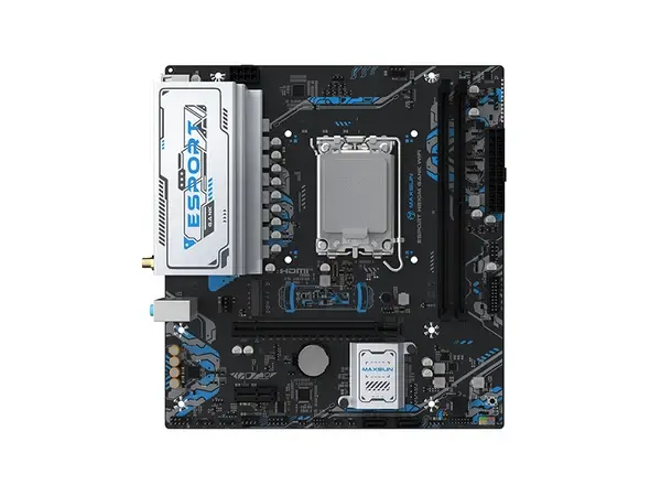 217854241636a6b69232942f6_56361326_c_ffffff-26282a-252728.webp MS-eSport H810M GANK WIFI Intel Core Ultra DDR5 Motherboard - Black - الصورة 1