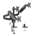 Twisted Minds Premium Triple Monitor Arm, Stand And Mount For Gaming And Office Use 17" - 27" Up To 7 kg With USB Ports - Black