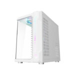 ⁦GameOn Emperor Arctic III Series Mid Tower Two Panel Front & Left Side Tempered Glass Case with 7 ARGB Fans - White⁩ - الصورة ⁦4⁩