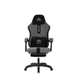 Royal Gaming Chair with Footrest – Gray/Black