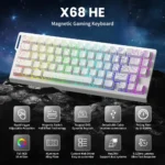 ⁦Attack Shark X68HE Wired Mechanical Gaming Keyboard - Rapid Trigger, Hall Effect Switches, RGB Lighting & 60% Layout⁩ - الصورة ⁦6⁩