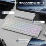 ⁦ATTACK SHARK X68 PRO HE Wireless Rapid Trigger Gaming Keyboard with Adjustable Actuation,White⁩ - الصورة ⁦6⁩