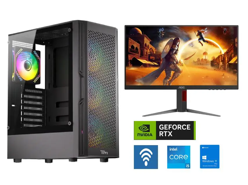 417806782266a22fe52cb5ca2_06097998_c_ffffff-fefefe-111111.webp I5-14 RTX 5060 8GB WITH MONITOR GAMING PC - الصورة 1