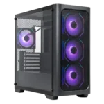 GPro Premium Mid Tower PC Case – Black, 4-Fans