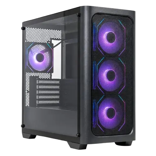 417861933806a7725e4d5ee91_40864470_c_3d3f43-3e4044-404145.webp GPro Premium Mid Tower PC Case – Black, 4-Fans - الصورة 1