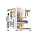 ⁦Darkflash C280 E-ATX Full-Tower PC Gaming Case, 7×ARGB Fans Included, 270° Tempered Glass, Reverse Connection Motherboard Compatible, 360mm Radiator Support, White | C280W⁩ - الصورة ⁦5⁩