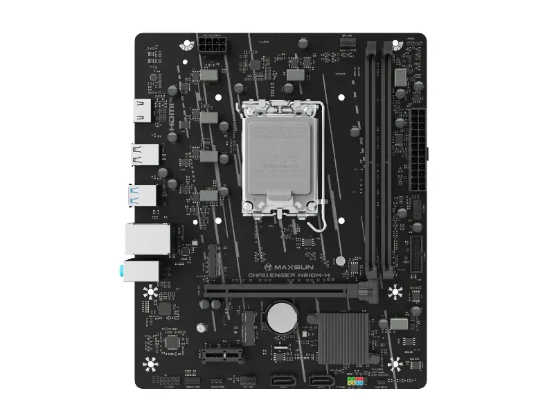 5177755314569f34ef96f6e35_19253620_c_ffffff-262626-282828.webp MS-Challenger H610M-H V1 DDR4 ATX Motherboard - Black - الصورة 1