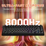 ⁦Attack Shark R82 HE Rapid Trigger 75% Wired 8KHz Magnetic Keyboard With 0.005mm RT - Black⁩ - الصورة ⁦8⁩