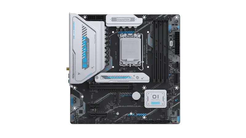 517854130026a6b3d8a866da8_00543467_c_313133-2f2e31-323234.webp MS-eSport Z890M WIFI Intel Core Ultra DDR5 Motherboard - Black - الصورة 1