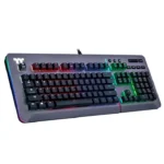 Thermaltake Level 20 RGB Titanium Aluminum Gaming Keyboard Cherry MX Silver Switches, 16.8M Color RGB, 32 color zone options, support Alexa Voice Control, Razer Chroma Sync compatible KB-LVT-SSSRUS-01