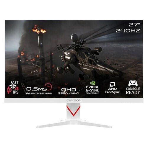 6175691342768b85f136e3fd8_78537844.jpg GAMEON GOAD27QHD240IPS Dominator Series 27" QHD, 240Hz, MPRT 0.5ms, HDMI 2.1, Fast IPS Gaming Monitor (Supports PS5) - White - الصورة 1