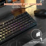 ⁦Attack Shark R82 HE Rapid Trigger 75% Wired 8KHz Magnetic Keyboard With 0.005mm RT - Black⁩ - الصورة ⁦7⁩