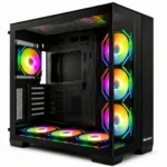 Huntkey MVP Apollo Max Mid Tower PC Case – Black, 7 Fans