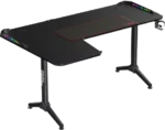 ⁦L Shaped Gaming Desk RGB Left Black - TM-Y-LB-RGB⁩ - الصورة ⁦3⁩