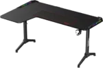⁦L Shaped Gaming Desk RGB Left Black - TM-Y-LB-RGB⁩ - الصورة ⁦2⁩