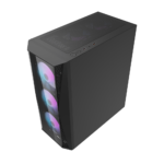 ⁦DarkFlash DK352 Plus ATX Mid Tower Front Panel Tempered Glass Side Panel Case With 4 ARGB Fans - DARK⁩ - الصورة ⁦6⁩