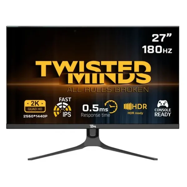 Twisted Minds Blaze Series Flat 27" QHD - 180HZ 0.5MS Fast IPS HDMI 2.1 Gaming Monitor