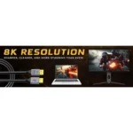 ⁦Twisted Minds Display Port Cable Resolution 8K/60 Hz, 4K/144 Hz, 4K/120 Hz, 4K/60 Hz Bandwidth 32.4Gbps - 2 M⁩ - الصورة ⁦5⁩