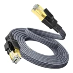 ⁦Twisted Minds Braided CAT8 FTP Flat Ethernet Cable Transmission Rate 40Gbps / 2000MHz - 3 M⁩ - الصورة ⁦3⁩