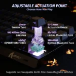 ⁦Attack Shark X68HE Wired Mechanical Gaming Keyboard - Rapid Trigger, Hall Effect Switches, RGB Lighting  BLACK⁩ - الصورة ⁦6⁩