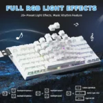 ⁦ATTACK SHARK R82 HE Wired 75% Gaming Keyboard with C01ULTRA LED Cable WHITE⁩ - الصورة ⁦4⁩