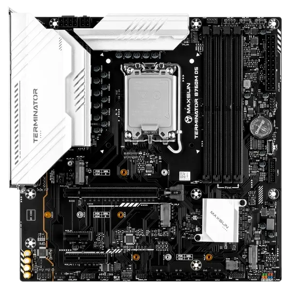 817854276606a6b76cc132973_59384044_c_000000-fdfdfd-010101.webp MS-Terminator B760M D5 WIFI 6E V2 Intel Core DDR5 Motherboard - Black - الصورة 1