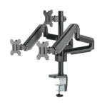 ⁦Twisted Minds Premium Triple Monitor Arm, Stand And Mount For Gaming And Office Use 17" - 27" Up To 7 kg With USB Ports - Black⁩ - الصورة ⁦3⁩