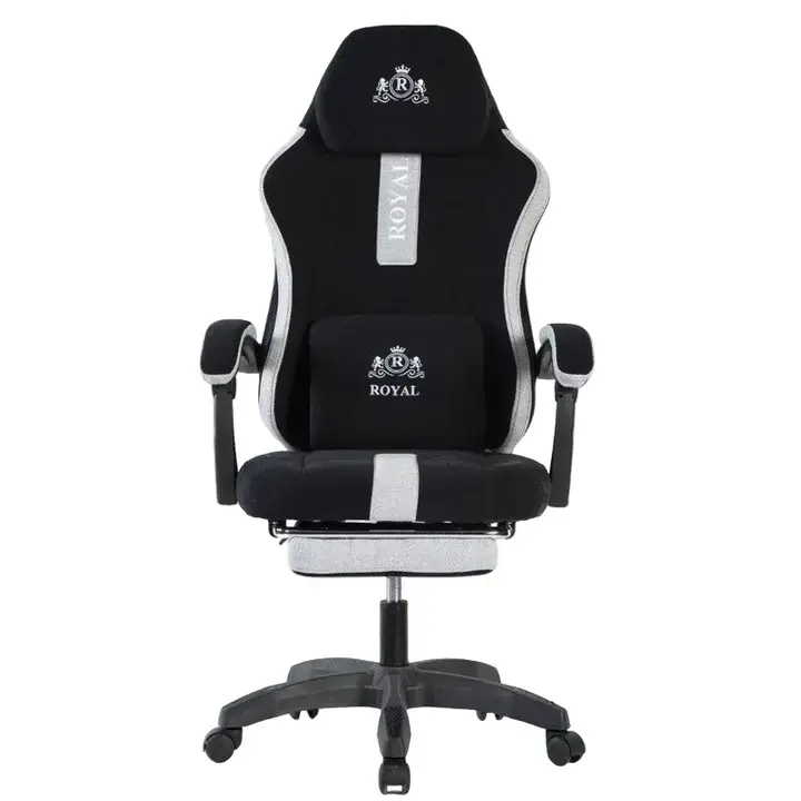 917856104626a6e40de2c6d67_73646077_c_ffffff-1a191c-1b1a1d.webp Royal Gaming Chair with Footrest Leather - Black - الصورة 1