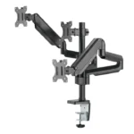 ⁦Twisted Minds Premium Triple Monitor Arm, Stand And Mount For Gaming And Office Use 17" - 27" Up To 7 kg With USB Ports - Black⁩ - الصورة ⁦2⁩