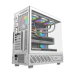 ⁦Darkflash DS950V ATX PC Case with 6 ARGB fans - White⁩ - الصورة ⁦3⁩