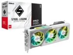 ASRock AMD Radeon - RX 9070 XT Steel Legend GDDR6 16GB - Graphics Card - White