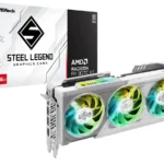 ASRock AMD Radeon - RX 9070 XT Steel Legend GDDR6 16GB - Graphics Card - White
