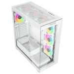 ⁦Twisted Minds Quantum Mid-Tower Two Panel Front & Left Side Tempered Glass Case with 7 ARGB Fans - White⁩ - الصورة ⁦6⁩