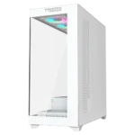 ⁦Twisted Minds Quantum Mid-Tower Two Panel Front & Left Side Tempered Glass Case with 7 ARGB Fans - White⁩ - الصورة ⁦7⁩