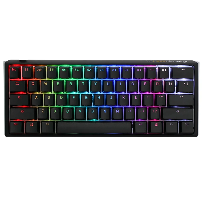 ososs-2856066-g10-1101 DUCKY ONE 3 MINI HOT SWAP Blue Switch Cherry RGB Wired Mechanical Gaming Keyboard Arabic - Classic Black - الصورة 1