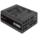 ⁦CORSAIR HX1000i 1000W Platinum Fully Modular Ultra-Low Noise ATX Power Supply (UK) - Black⁩ - الصورة ⁦6⁩