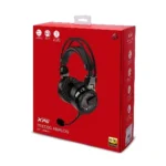 Xpg Precog Analog 3.5MM Ergonomic Cushions Rotatable Ear Cup Gaming Headset With Detachable Mic Hybrid Electrostatic Gaming Wired Black